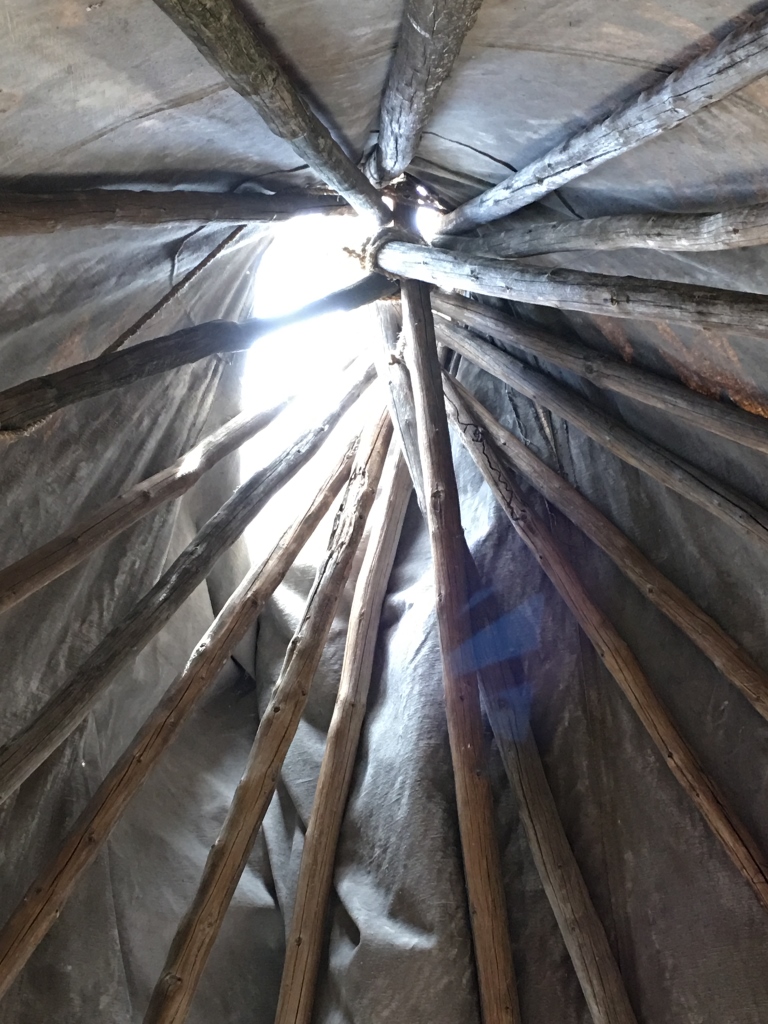 Tipi looking up