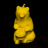 Beeswax candle - Bear with honey