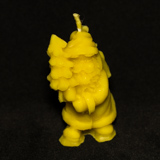 Beeswax candle - Santa Claus with fir tree