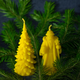 Beeswax candles for New Year and Christmas